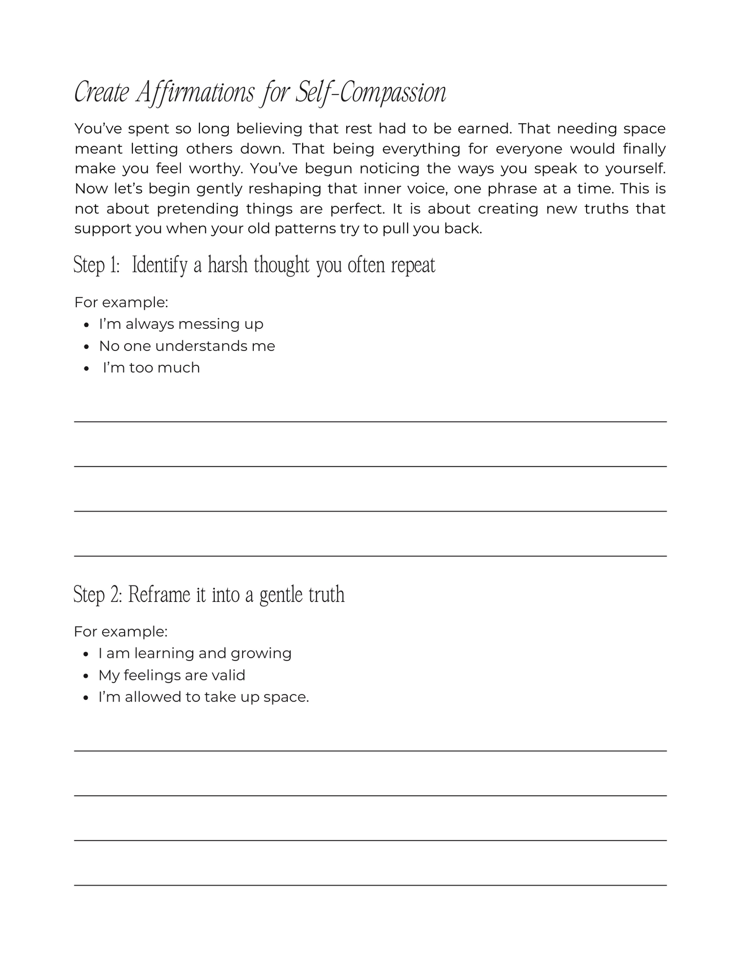 The Love You Deserve: 30-Day Guided Self-Love Journal for Women (Digital Download)