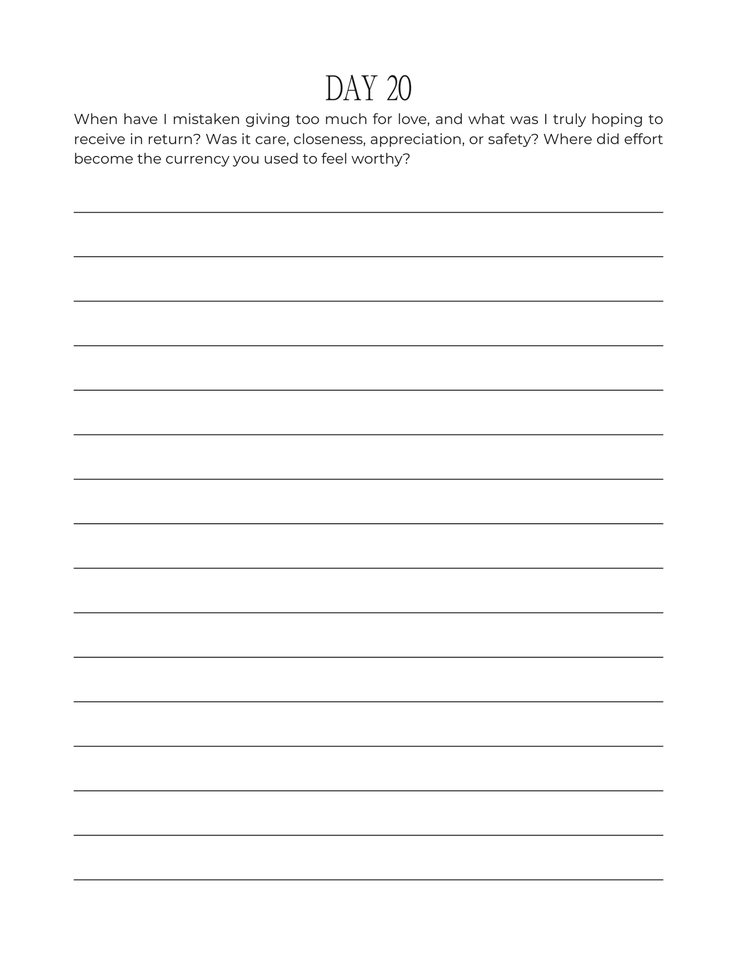The Love You Deserve: 30-Day Guided Self-Love Journal for Women (Digital Download)